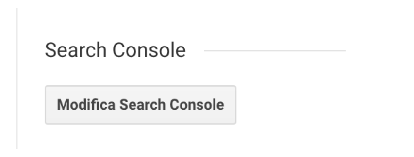 Collegamento con Search Console Google Analytics